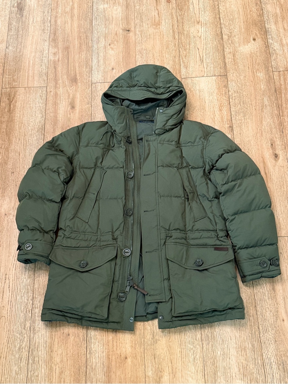 Polo Ralph Lauren Men's Olive Green Hooded Puffer Jacket